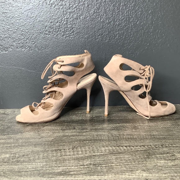 Manolo Blahnik Attal suede lace-up sandals - Picture 8 of 14